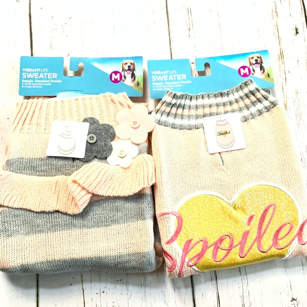 2-vibrant life doggy sweaters